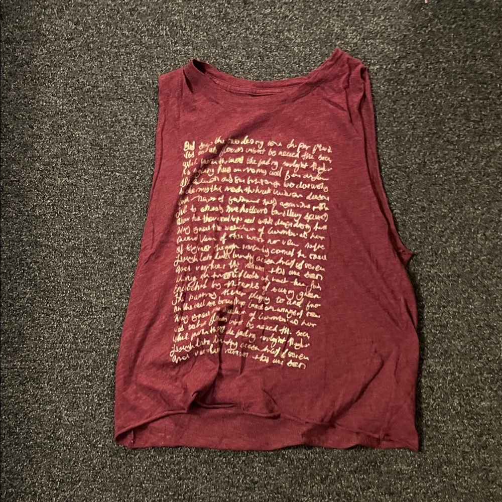 7/$20Abercrombie & Fitch Burgundy Graphic Muscle Tee 7/$20